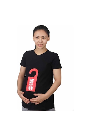 Mummy's Baby Hamile Tişört Do Not Disturb Siyah 7983