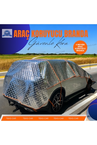 Suv Model Uyumlu Universal 5 Katmanlı Dolu - Kar Ve Güneş Koruyucu Oto Brandası 5,50m - 2,50m