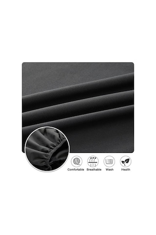 Novahub Açık Gri Yatak Örtüsü 150x200cm, Gömme Çarşaf, Kaymaz, Düz Renk, Yastık Kılıfı Dahil Değil Açık Gri