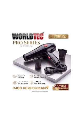 Worldtec 2200 W Turbo Profesyonel Kuaför Fön & Saç Kurutma Makinesi