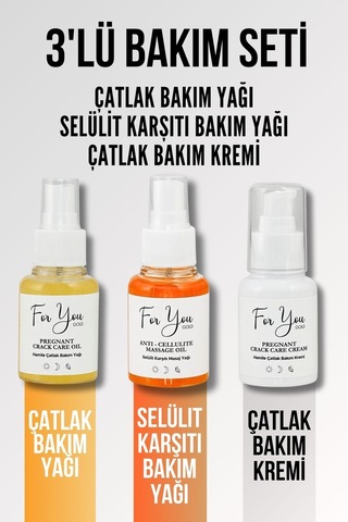 Çatlak Bakım Kremi, Çatlak Bakım Yağı Ve Selülit Karşıtı Bakım Yağı 3lü Fırsat Paketi