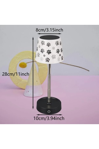 Willowhaven Beyaz Tüy Yaratıcı Masalık Lamba Taşınabilir Ayarlanabilir Usb Şarjlı Dokunmatik Ev Dekorasyonu Füme