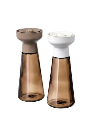 Ikea Halvtom 2'li Baharat Değirmeni Seti 19 X 8 Cm 300 Ml Kahverengi Siyah Kahverengi - Siyah