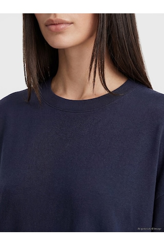 Lcw Everyday Mavi Soft Touch Oversize Kadın Sweatshirt Tunik