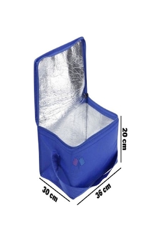 Çanta Termos Soğuk Sıcak Tutucu Yalıtımlı Piknik Kamp Plaj Omuz Çantası Mavi