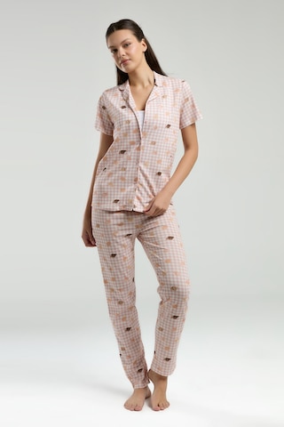 Rolypoly Kadın Beyaz Gömlek Pijama Beyaz