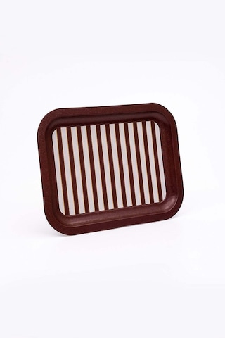 Festival Desenli Metal Klasik Tepsi, 23,3 X 30,7 Cm