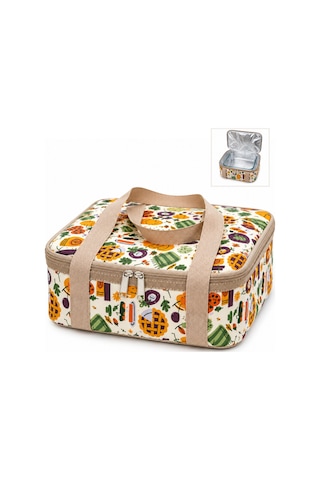 Borcam Termal Çantası-yemek Çantası-30 Cm Kare-352 Çok Renkli