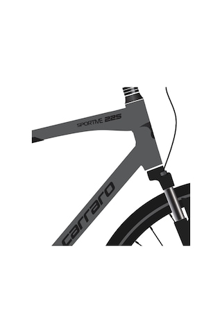 Carraro Sportive 225 Bisiklet 24v Hd Mat Antrasit-kırmızı S/41cm Açık Gri