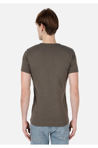 Colin's Colins Slim Fit Placket Neck Düz Erkek Yeşil Kısa Kol Tişört Cl1040245 Q1.v1 Kml Haki
