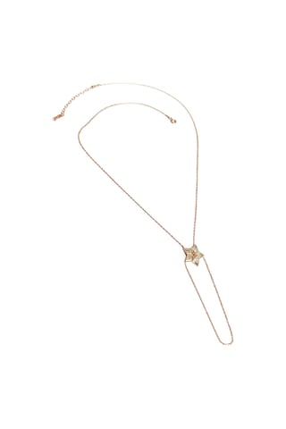 Büyük Taşlı Yıldız Gümüş Şahmeran Bileklik - Rose Renk Gold