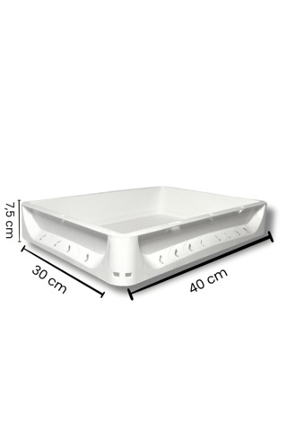 Alpbx Gıdaya Uygun Beyaz Hamur Pasası 40x30x7.5 CM - 7 L