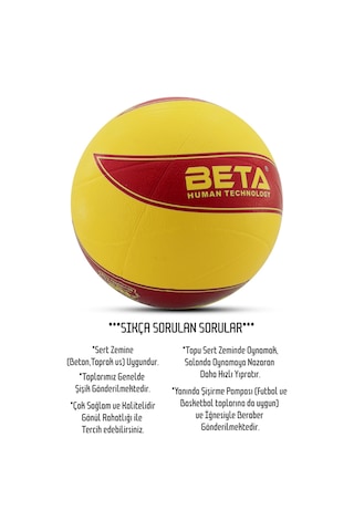 Voleybol Topu Pompalı Dahil Set Kauçuk Beta Dikişsiz Yekpare Üretim Kırmızı