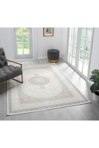 Mariesse Home Artes Serisi Bambu Dokulu Modern Sık Dokuma Makine Halısı Smart 12003 Gri