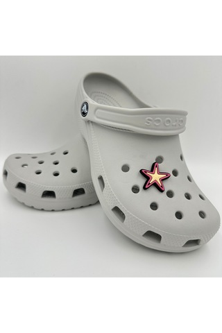Crocs Terlik Süsü Ve Aksesuarı , Çanta Süsü Jibbitz 3d Kabartmadeniz Yıldızı 03 Görsel Figür Aksesuar Pembe-sarı-siyah