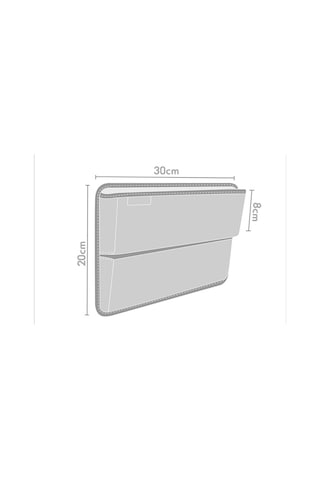 Gajeena Araç Koltuğu Arası Çok Amaçlı Saklama Kutusu - Pu Deri, 31x25x5.5cm, Siyah/kahve/bordo/bej