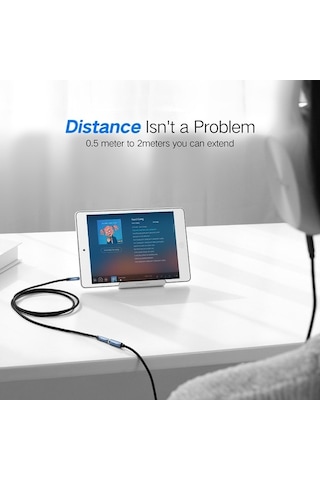 Ebitda Stereo Ses 3.5 Mm Uzatma Adaptörü Kablosu 0.5m, Uygun İphone Uyumlu Samsung Htc Google