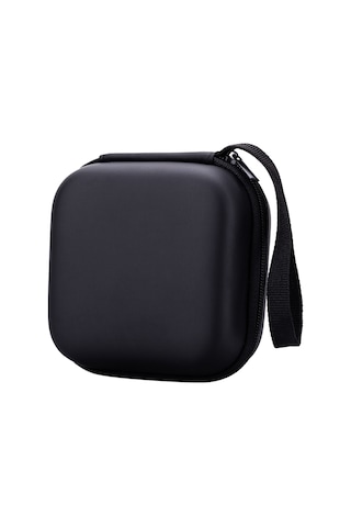 Yifomall Eva+pu Materyal Kulaklık Çantası - Usb, Veri Kablosu Ve Şarj Aleti İçin Çok Amaçlı Saklama Kutusu Siyah