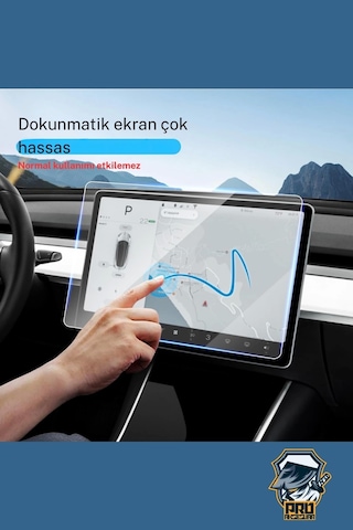 Tesla Model Y Juniper Parmak İzi Önleyici Nano Ekran Koruyucu Ön Ve Yolcu Ekranı İçin 2in1 Ön 15,4"/