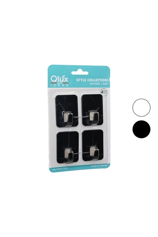 4pcs Cloud Askı No-2 Siyah - Beyaz Plastik Yapışkanlı Montaj 5324 50cm