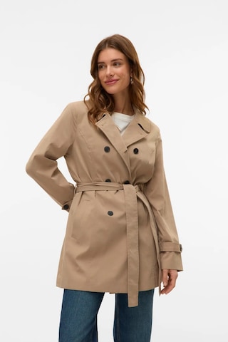 Vero Moda Kadın Vmchelsea Düğmeli Belden Bağlamalı Trençkot 10329343 Vizon Vizon