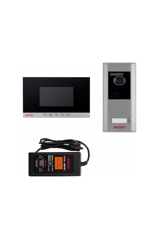 Audio 4.3" Siyah Mekanik Butonlu Görüntülü Villa Set 001463