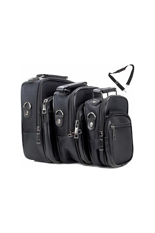 Erkek Omuz El Çantası - Siyah