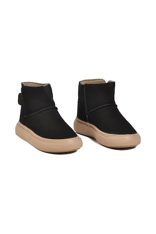 Siyah Süet Cırtlı Unisex Çocuk Bot 823760 P Siyah
