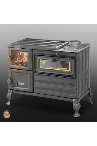 Erendemir Kuzine Em804B-T-P Tuğlalı Pik Ayaklı Şömine