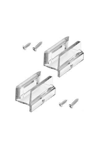 Besthome1 3/8 İnç Cam Duş Kapısı Akrilik Alt Ray, Vidalı Tamir Parçası - 2 Adet Diğer