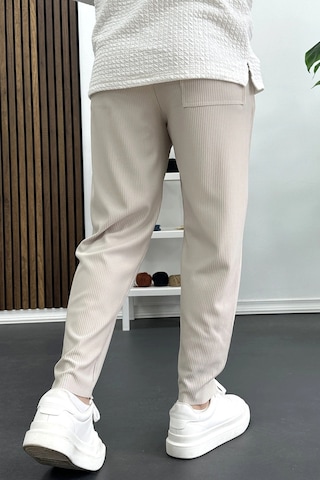 Edwox Erkek Asimetrik Kesim Daralan Paça Pantolon Krem Edw437 Krem