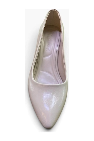Ayem Kadın Kısa Kadeh Topuklu Stiletto Ayakkabı Krem Kırışık Rugan - 940659423 Krem Kırışık Rugan