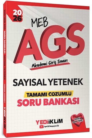 Yediiklim Yayınları 2026 Meb Ags Sayısal Yetenek Tamamı Çözümlü Soru Bankası