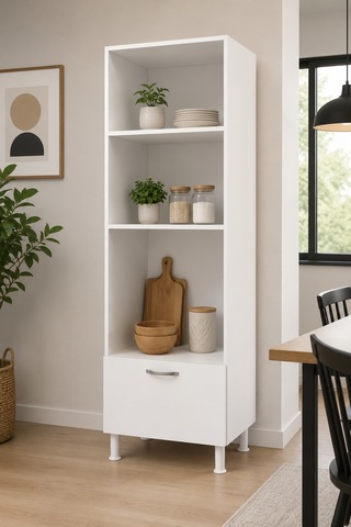 Renazzo %100 Mdf Mutfak Fırın Bölmeli Mdf Dolap Ankastre Çok Amaçlı Beyaz