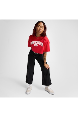 Converse Sporty Cropped Kadın Kırmızı T-shirt