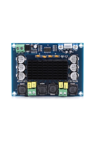 Konesam Tpa3116d2 Çift Kanal 2x120w Güçlü Ses Amfi Kartı, Aşırı Sıcaklık Ve Kısa Devre Koruma, Siyah Isı Dağıtıcı, 1.6mm Pcb