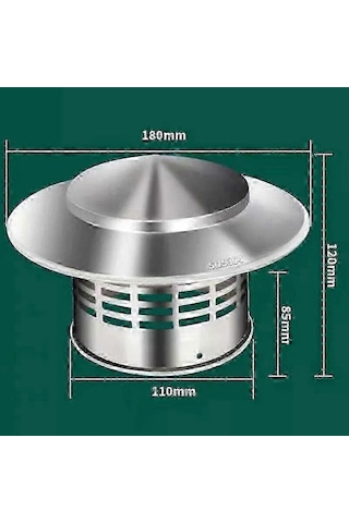 Paslanmaz Çelik Baca Kapağı Yağmur Başlığı Soba Boruları İçin Paslanmaz Çelik Izgara - İyi 110 Mm Diğer