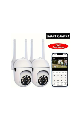 Xuweiwei 1080p Hd Kablosuz Wifi Güvenlik Kamerası White Pan Tilt Zoom Gece Görüşü İki Yönlü Ses Akıllı Hareket Takibi Ev İçi Kullanım