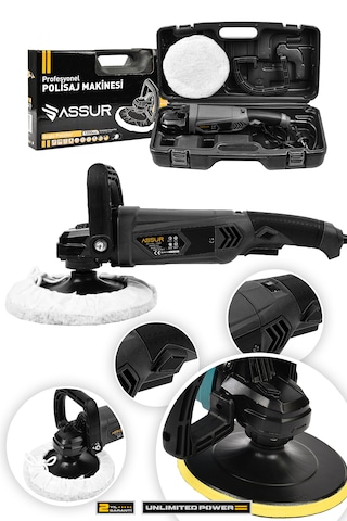 Assur ASR408 180 MM Pasta Cila Polisaj Zımpara Siyah
