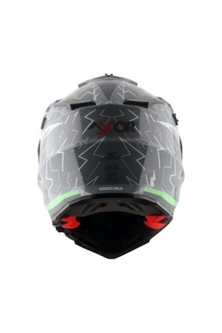 Cross Kask Vizörlü Axor Yeşil Gri Xl Gri - Yeşil XL