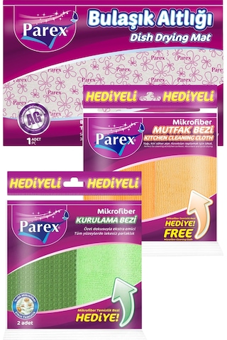 Mikrofiber Mutfak Bezi Kurulama Bezi Ve Bulaşık Altlığı Paketi Diğer