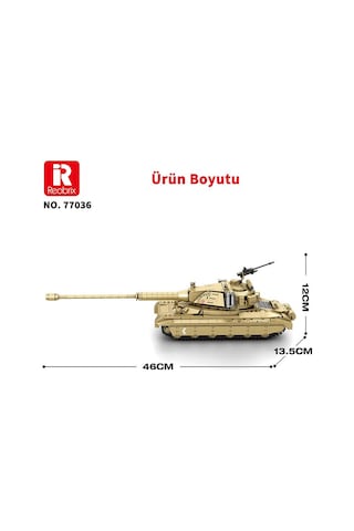Reobrix 77036 World Of Tanks 60tp Lewandowskiego Tank Yaratıcı Yapı Blok Seti Building Blocks - 1128 Parça