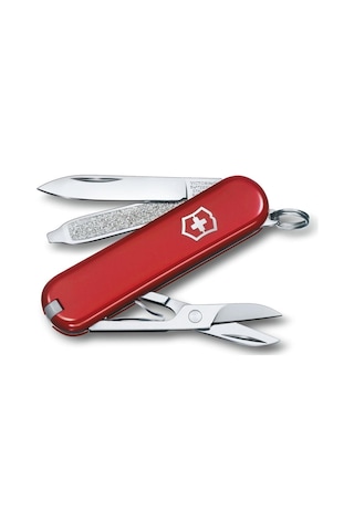 Victorinox Classic SD 0.6223.G Kırmızı İsviçre Kamp Çakısı 7F Kırmızı