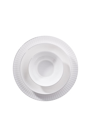 Korkmaz Lina Collection 53 Parça Platin Yemek Takımı A8195 Beyaz