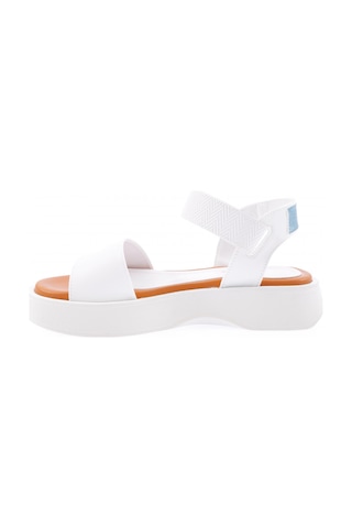 Dgn 4825-22y Kadin Kalin Bantli Sandalet Beyaz