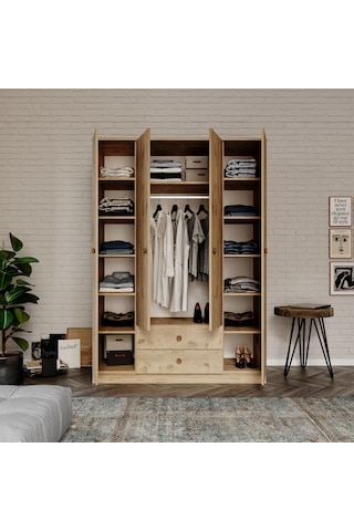 Nova 4 Kapaklı ,2 Çekmeceli Dolap/gardırop %100mdf
