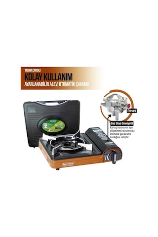 Orcamp Ck 505 Tekli Portatif Ocak Gaz Stop Turuncu