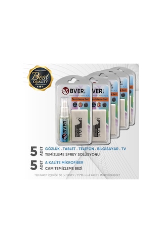 Bio Cleaner Gözlük Camı - Cep Telefonu - Bilgisayar Temizleme Seti 5 Adet
