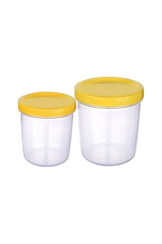 İçiçe Geçen 2 Li Saklama Kabı 250ve 400ml Çok Renkli