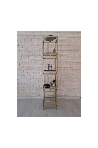 Şeffaf Cam Raflı , Dekoratif Çok Amaçlı Metal Kitaplık Çok Renkli - 929505059 Çok Renkli